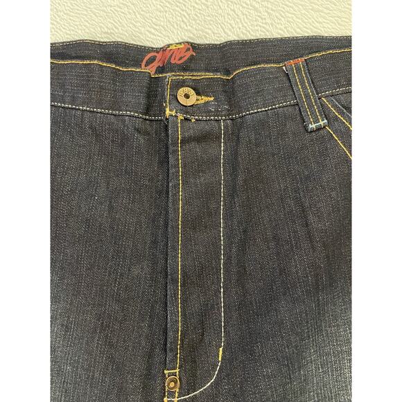 Vintage Gino Green Global Y2K Dark Blue Button-Fly Denim Jeans Size 42 New - Picture 5 of 12